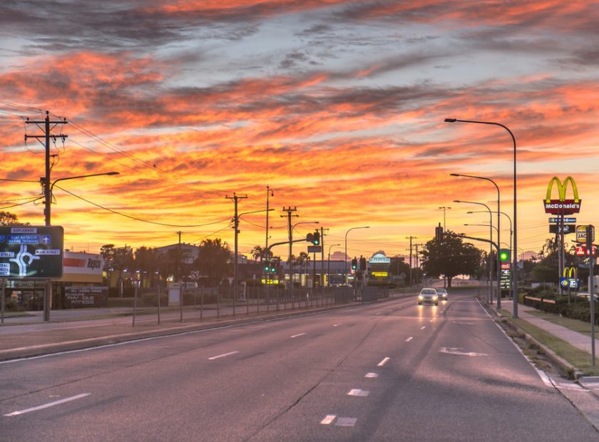 Boat,Harbour,Drive,,Pialba,,Hervey,Bay,,Queensland,,Australia.,Sunrise,In